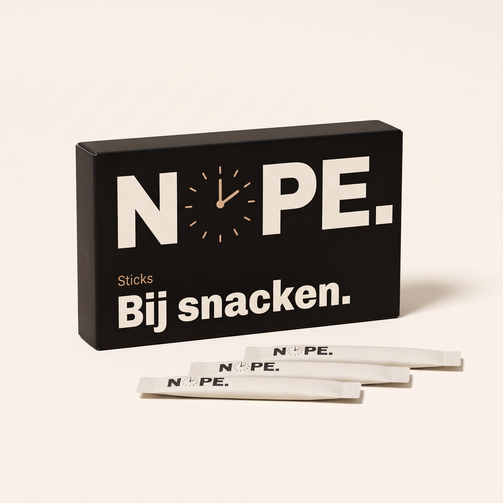 NOPE. Sticks doos met sticks, bij snacken