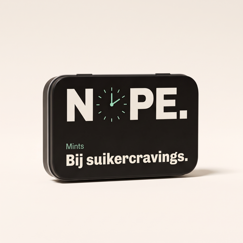 NOPE. Mints blikje, bij suikercravings